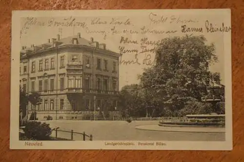 Ak Neuwied, Landgerichtsplatz, Pensionat Billau,  1913 gelaufen