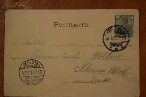 Ak Bad-Kreuznach, Nahebrücke, Schwanen Apotheke 1901 gelaufen