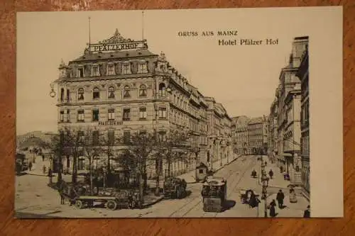 Ak Gruss aus Mainz, Hotel Pfälzer Hof, um 1900 nicht gelaufen