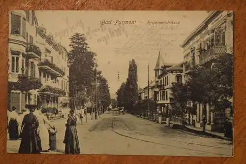 Ak Bad Pyrmont, Brunnenstrasse,  1911 gelaufen