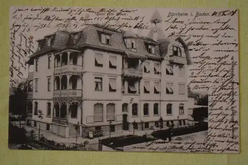 Ak Dürrheim i. Baden, Hotel zum Kreuz,  1904 gelaufen