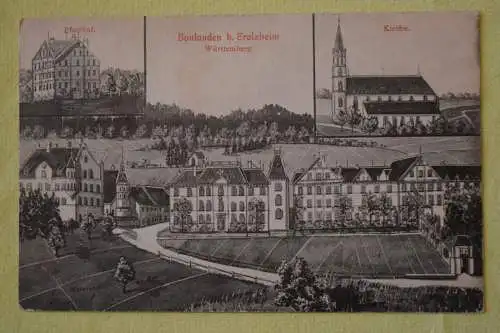 Ak Bonlanden bei Erolzheim Württemberg, Pfarrhof, Kirche, um 1914 gelaufen