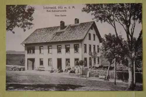 Ak Schönwald Haus Kaiser, 983m ü. M. Bad Schwarzwald, um 1910 nicht gelaufen