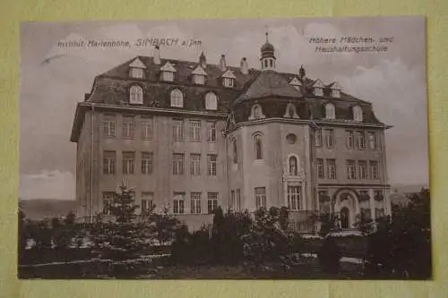 Ak Simbach a. Inn, Institut Marienhöhe, Höhere Mädchen-u. Haushaltsschule 1918