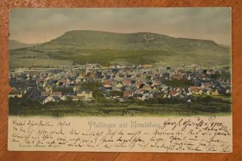 Ak Pfullingen mit Ursulaberg,  1901 gelaufen