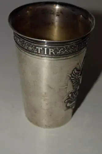 Antiker seltener Schützenbecher  " FEDERAL NEUCHATEL -TIR-1898 ", 800 Silber