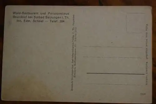 Ak Bei Solbad Salzungen, Wald-Restaurant und Pensionshaus Grundhof