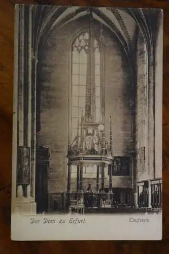 Ak Der Dom zu Erfurt, Taufstein, um 1920 nicht gelaufen