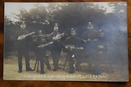 Ak Gefangenen-Lager Königsbrück - Musikkapelle, um 1915 nicht gelaufen