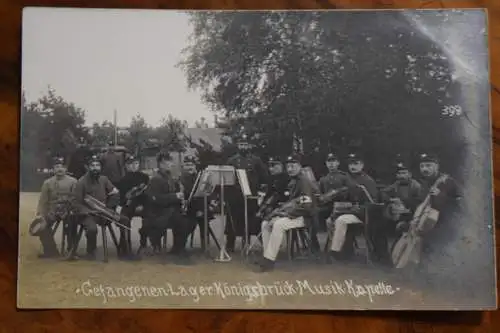 Ak Gefangenen-Lager Königsbrück - Musikkapelle, um 1915 nicht gelaufen