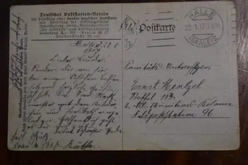 Ak Dt. Luftflottenverein Wasserflugzeuge über der englischen Flotte, 1917 gel.