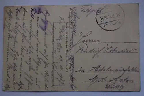 Ak Gesprengte Maasbrücke, um 1917 gelaufen - Feldpost
