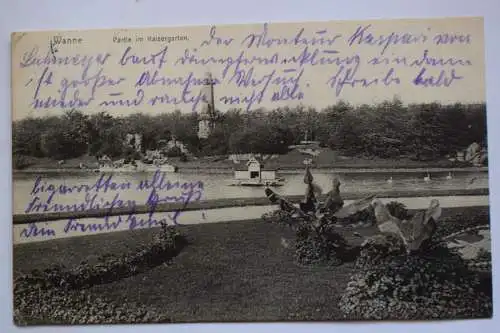 Ak Wanne, Parite im Kaisergarten, um 1910 gelaufen