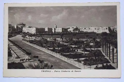 Ak Tripoli - Parco Umberto di Savoir, um 1910 nicht gelaufen