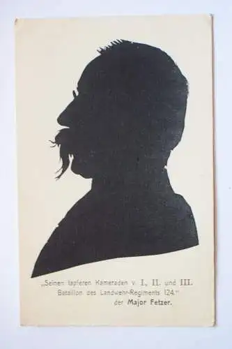 Ak I., II., II. Bataillon des Landwehr-Regiments 124 der Major Fetzer, 1915 gel.