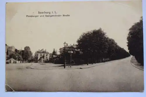 Ak Saarburg i.L., Pfalzburger und Saargemünder Straße, um 1917 gelaufen Feldpost