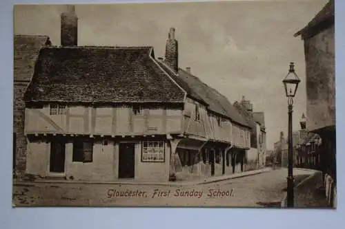 Ak Gloucester, First Sunday School, um 1910 nicht gelaufen
