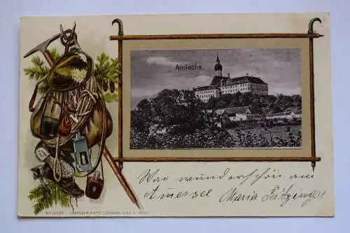 Ak Andechs, Prägekarte, um 1901 gelaufen