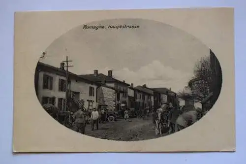 Ak Romagne, Hauptstrasse, um 1916 gelaufen