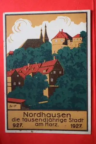 Ak Nordhausen, die tausendjährige Stadt, Amtliche Festpostkarte, 1927 gelaufen