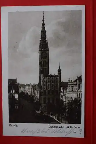 Ak Danzig, Langemarkt mit Rathaus, um 1910 nicht gelaufen