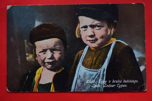 Ak Lodz, Typy z bruku todzkiego, Lodzer Typen, 1917 gelaufen