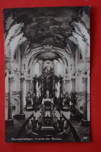 Ak Vierzehnheiligen, Inneres der Basilika, um 1928 gelaufen