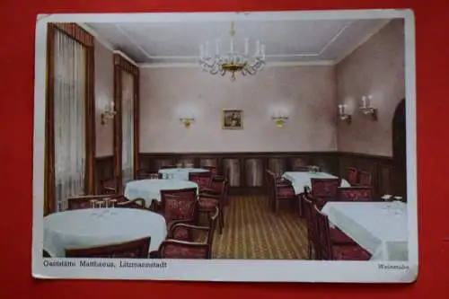 Ak Litzmannstadt, Gaststätte Matthaeus, Dietrich Eckart Straße 1, um 1920