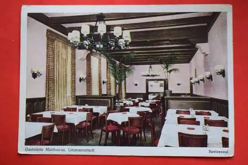 Ak Litzmannstadt, Gaststätte Matthaeus, Dietrich Eckart Straße 1, um 1920