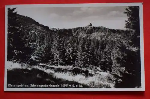 Ak Riesengebirge, Schneegrubenbaude, um 1930 nicht gelaufen