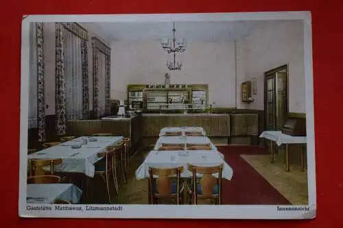 Ak Litzmannstadt, Gaststätte Matthaeus, Dietrich Eckart Straße 1, um 1920