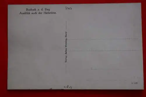 Ak Rosbach a.d. Sieg, Ausblick nach der Heilstätte, um 1900 nicht gelaufen