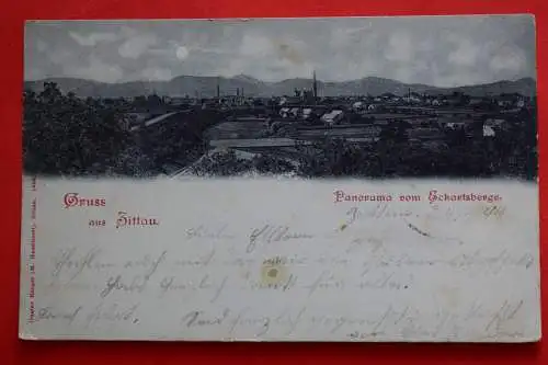 Ak Gruss aus  Zittau, Panorama vom Eckartsberge, Mondscheinkarte, 1899 gelaufen