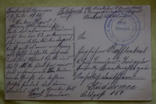 Ak Fentsch, um 1916 gelaufen Feldpost