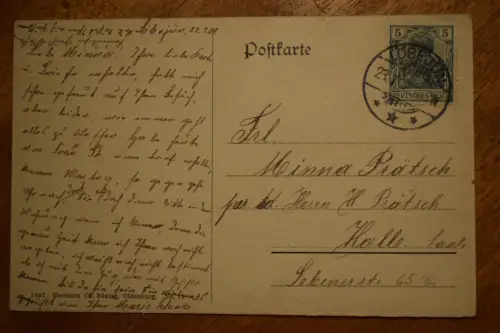 Wilhelmshaven, Signal-Station u. Schleuse, 1909 gelaufen