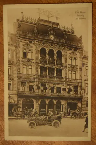 Leipzig, Cafe Bauer Emil Hofmann, um 1911 gelaufen