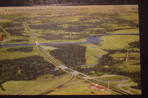 Ak A scenic view along the New Jersey Turnpike from the air, nicht gelaufen
