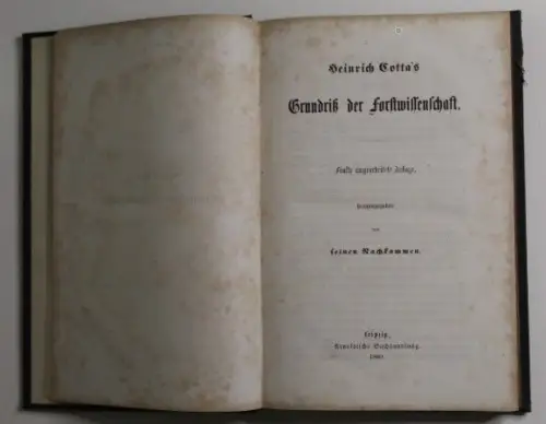 Grundriß der Forstwissenschaft. Cotta, Heinrich: