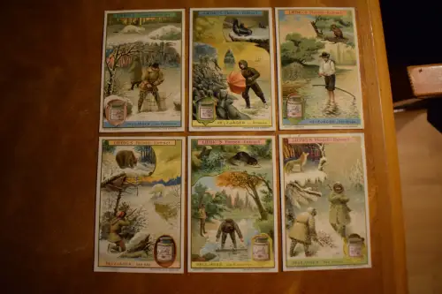 Liebig Sammelbilder Pelzjäger, original und top!