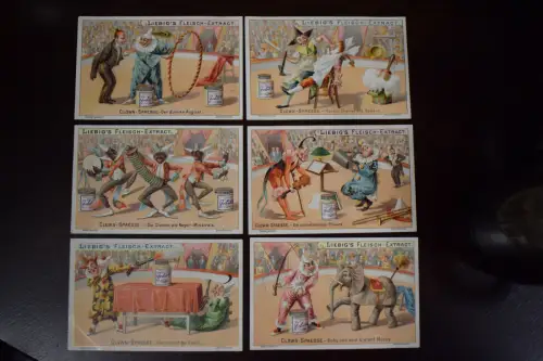 Liebig Sammelbilder Clown-Spaesse, original und top!