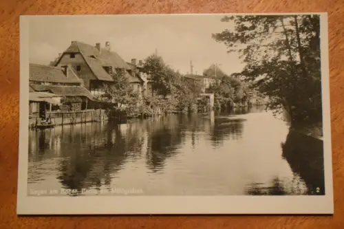 Ak Sagan am Bober, Partie am Mühlgraben, um 1920 nicht gelaufen