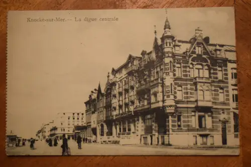 Ak Knocke-sur-Mer. La digue centrale., um 1916 gelaufen