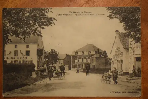 Ak Vallee de la Meuse, petit doische - Quartier de la Maison Blanche  1916 gel.