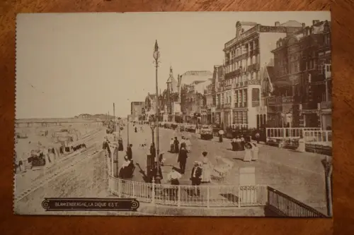 Ak Blankenberghe, la dique est. um  1916 gelaufen