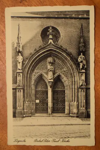 Ak Liegnitz, Portal Peter Paul Kirche, 1940 nicht gelaufen
