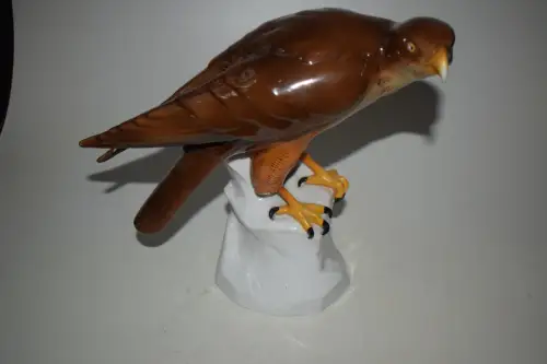 Großer Raubvogel, Adler, Porzellanfigur, signiert A. Ringheim?, 24cm hoch TOP!!