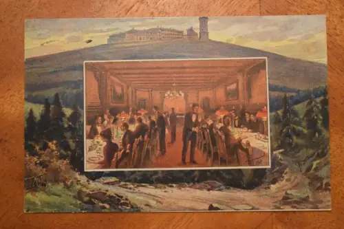 Ak Brocken-Hotel, Offizielle Ansichtskarte Brocken,  um 1910 gelaufen