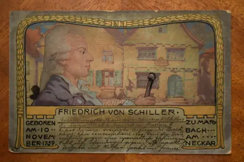 Ak Friedrich von Schiller, um 1902 gelaufen