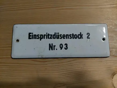 Emailleschild, Schild Emaille, Email, Bahn, Maschinenbau