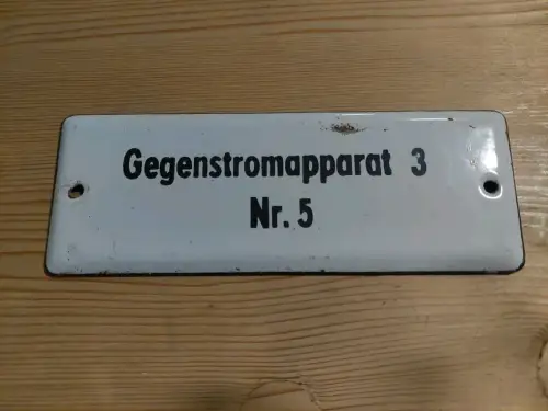 Emailleschild, Schild Emaille, Email, Bahn, Maschinenbau